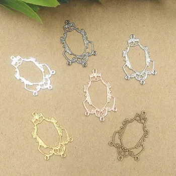 12*27mm Vintage Filigree Flower Charms Loops Connector Blanks Metal Bu Yao Hair Sticks Jewelry Accessories Findings Multi-color
12*27mm Vintage Filigree Flower Charms Loops Connector Blanks Metal Bu Yao Hair Sticks Jewelry Accessories Findings Multi-color