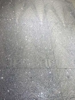 hot sale african tulle mesh fabric sparkly glued glitter sequins lace fabric Cyndi-2.161 in silver for party dress
hot sale african tulle mesh fabric sparkly glued glitter sequins lace fabric Cyndi-2.161 in silver for party dress