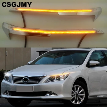 CSGJMY 2PCS Car Headlight LED Eyebrow Daytime Running Light DRL With Yellow Turn Signal Light For Toyota Camry 2012 2013 2014
CSGJMY 2PCS Car Headlight LED Eyebrow Daytime Running Light DRL With Yellow Turn Signal Light For Toyota Camry 2012 2013 2014