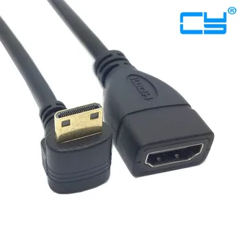 90 Degree Down Right Angled Mini HDMI Male to HDMI Female Adapter Cable 10cm Black Connector For Camera 5D2 5D3 & Tablet PC & DV
90 Degree Down Right Angled Mini HDMI Male to HDMI Female Adapter Cable 10cm Black Connector For Camera 5D2 5D3 & Tablet PC & DV