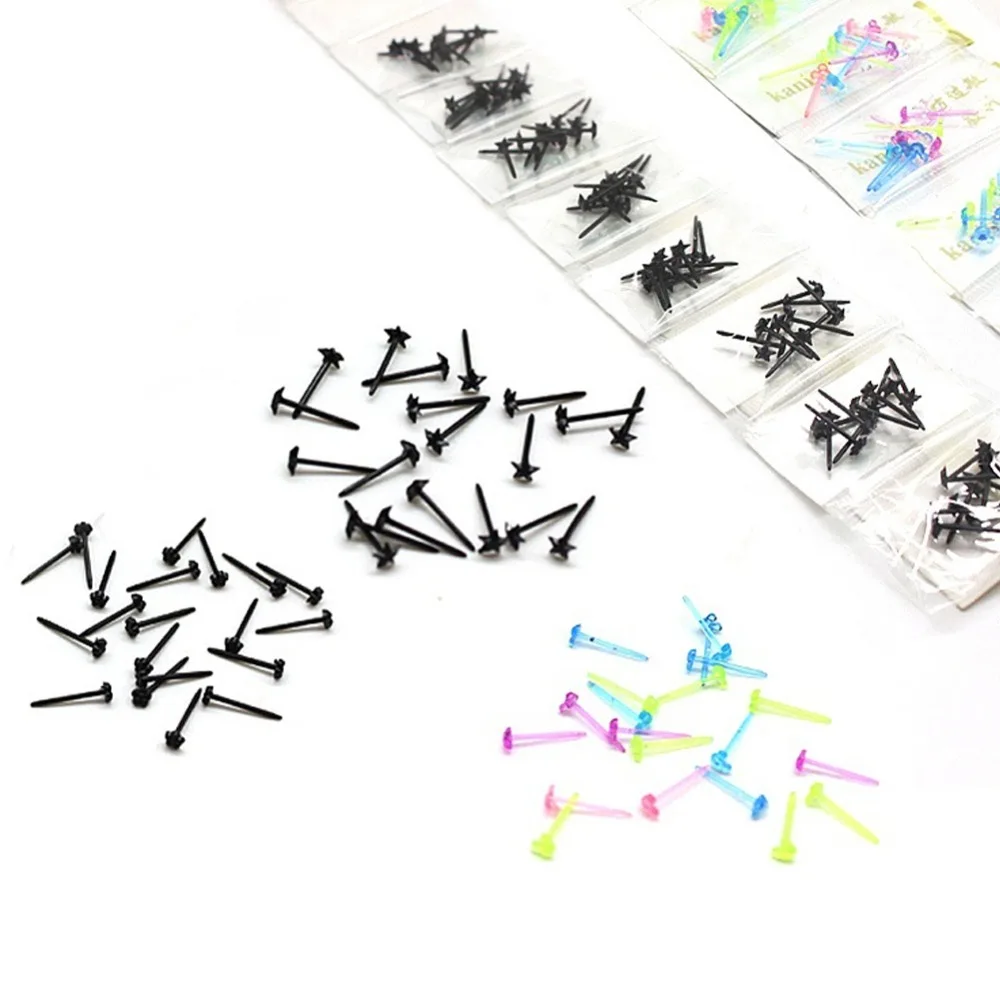 10pcs/pack Stud Earrings ear stick plastic anti-allergic plastic ear stick invisible piercing jewelry new black/white #280519
10pcs/pack Stud Earrings ear stick plastic anti-allergic plastic ear stick invisible piercing jewelry new black/white #280519