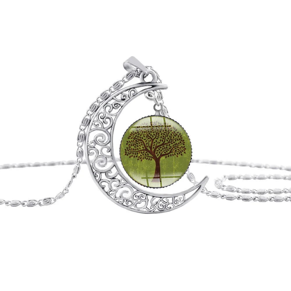 10 half moon flower plant lucky amulet charm necklace hollow moon time pendant crescent Bright moon life tree necklace jewelry
10 half moon flower plant lucky amulet charm necklace hollow moon time pendant crescent Bright moon life tree necklace jewelry