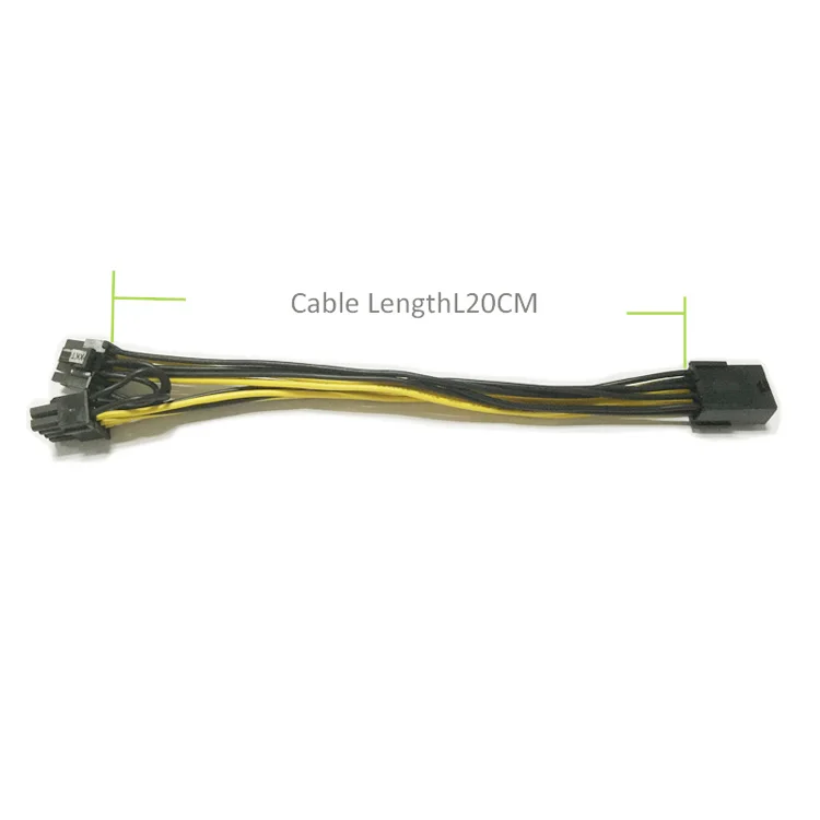 PCIE 8P Female to 2 Port Dual 8pin 6P+2P Male (10)