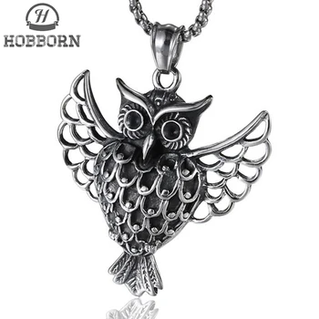 HOBBORN Popular Animal Women Necklace 316L Stainless Steel Hollow Owl Wings Men Pendant & Necklaces Female Party Jewelry Gift
HOBBORN Popular Animal Women Necklace 316L Stainless Steel Hollow Owl Wings Men Pendant & Necklaces Female Party Jewelry Gift