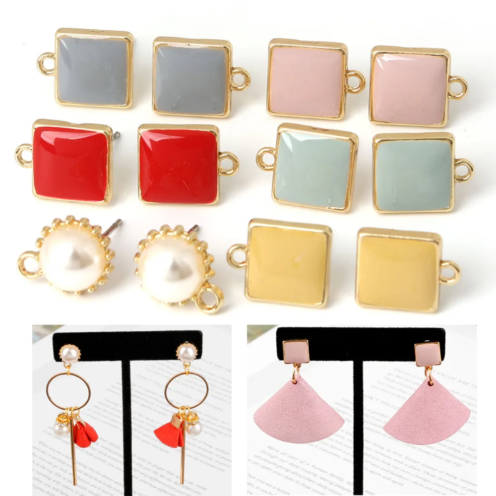 6PCS DIY Fashion Earring Findings Accessories Square Push-back Cute Pearl Enamel Stud Earring for Women Gift Ear Jewelry Making
6PCS DIY Fashion Earring Findings Accessories Square Push-back Cute Pearl Enamel Stud Earring for Women Gift Ear Jewelry Making