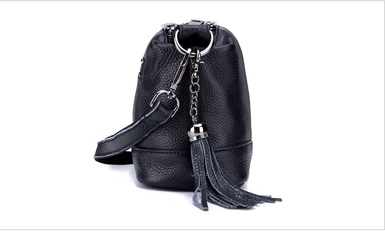 Lomelobo Women Messenger Bag Genuine Leather Ladies Shoulder Bags Handbag Female Hobos Bag Litchi Pattern +Tassel Crossbody Bags HBL5555 Details (12)