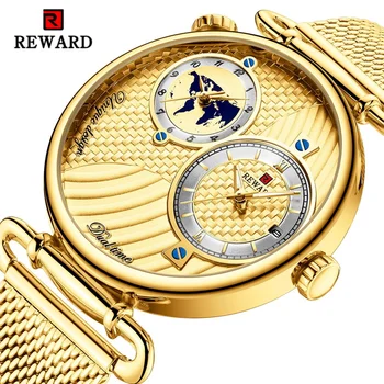Golden Watches Men Top Brand Luxury Full Steel Two Time Zone Wristwatch Business Male Quartz Clock New Men's Watch
Golden Watches Men Top Brand Luxury Full Steel Two Time Zone Wristwatch Business Male Quartz Clock New Men's Watch