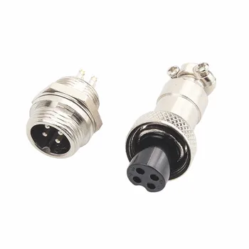 

10pcs/lot GX12 12MM 4PIN Male and Female Cable Connector Aviation Plug Socket