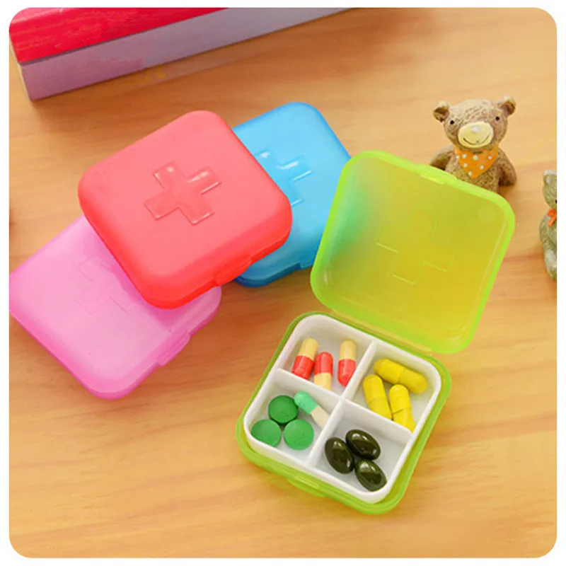 1pc Portable 4 Grids Pill Box Drug Tablet Medicine Storage Holder Splitter Case Storage Organizer Container Case
1pc Portable 4 Grids Pill Box Drug Tablet Medicine Storage Holder Splitter Case Storage Organizer Container Case