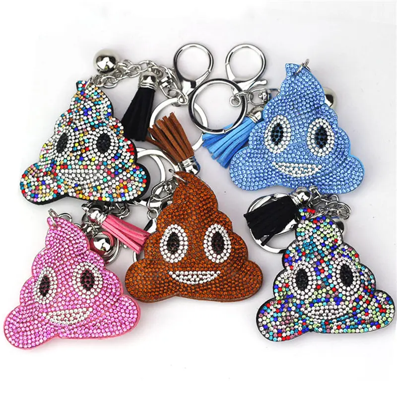 Amusing Emoticon Tassel Keychain Bag Handbag Key Ring Car Poo Shape Key Pendant Delicate Crystal Pendant Keychain Gift
Amusing Emoticon Tassel Keychain Bag Handbag Key Ring Car Poo Shape Key Pendant Delicate Crystal Pendant Keychain Gift