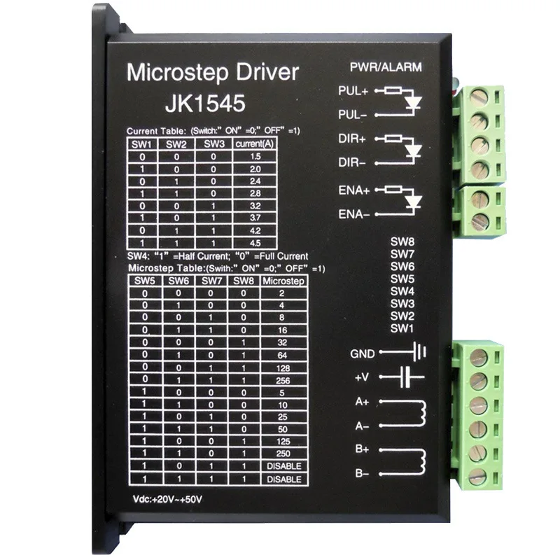 Cheap price and High quality bipolar 2 phase stepper motor driver Jk1545 for NEMA23 Stepper Motor/ 57mm stepper motor driver
Cheap price and High quality bipolar 2 phase stepper motor driver Jk1545 for NEMA23 Stepper Motor/ 57mm stepper motor driver