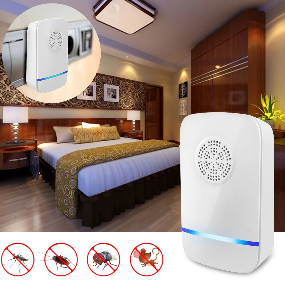 Фото Ultrasonic Pest Repellers Bug Anti Mosquito Killer Home Electronic Rodent Insect Repellent Mole Mouse Cockroach US EU UK AU | Электроника