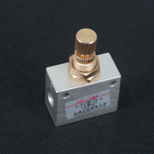 KLA-06 1/8" Speed Control Flow Valve One-Way Throttle Valve Pneumatic Flow Control Valve Silver Tone
KLA-06 1/8" Speed Control Flow Valve One-Way Throttle Valve Pneumatic Flow Control Valve Silver Tone