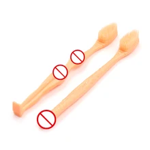 1 pcs Willy Novidade Escova De Dentes Acessórios Brinquedos Tricky Willie Willy Pênis Night Party Pecker Penis Forma Escova De Dentes para Hen Stag(China)