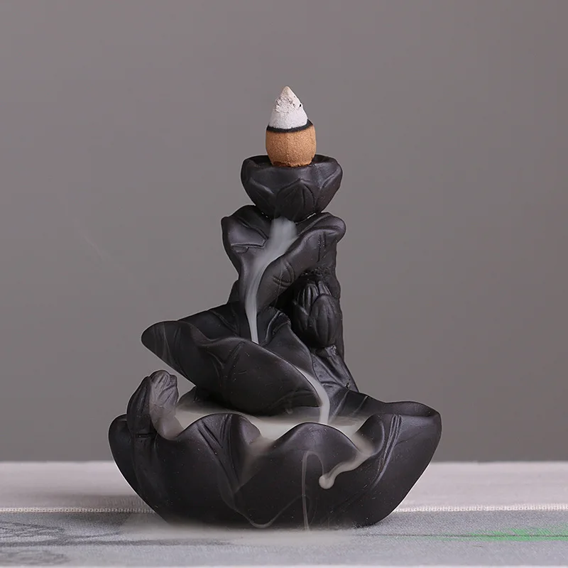 Creative listening to the sea good luck lotus backflow ceramic purple sand backflow incense burner tea room household items
Creative listening to the sea good luck lotus backflow ceramic purple sand backflow incense burner tea room household items