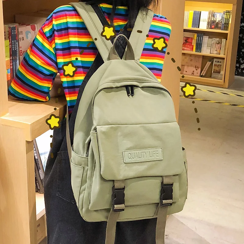 Nylon Solid color women backpack teenage girl school satchel female waterproof Casual large capacity ladies fashion bag harajuku
Nylon Solid color women backpack teenage girl school satchel female waterproof Casual large capacity ladies fashion bag harajuku