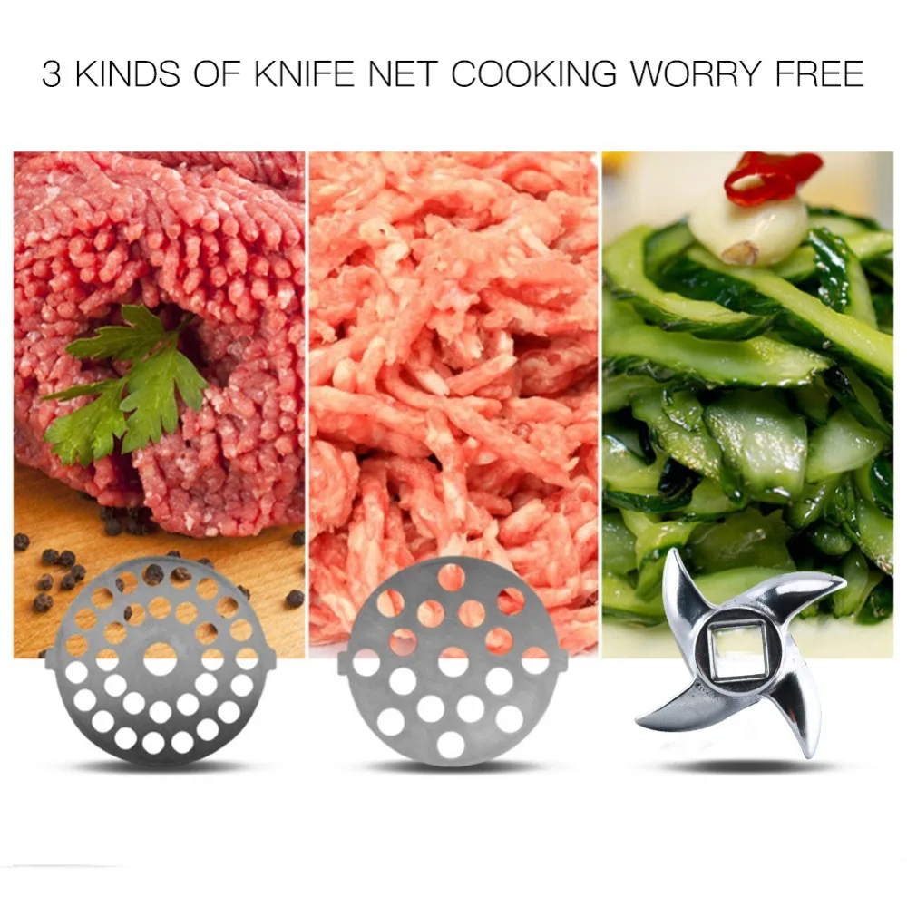 550W Home Electric Meat Grinder Sausage Stuffer Mincer Stainless Steel Commercial Heavy Duty Food Mincer Sonifer Kitchen Tool (9)
