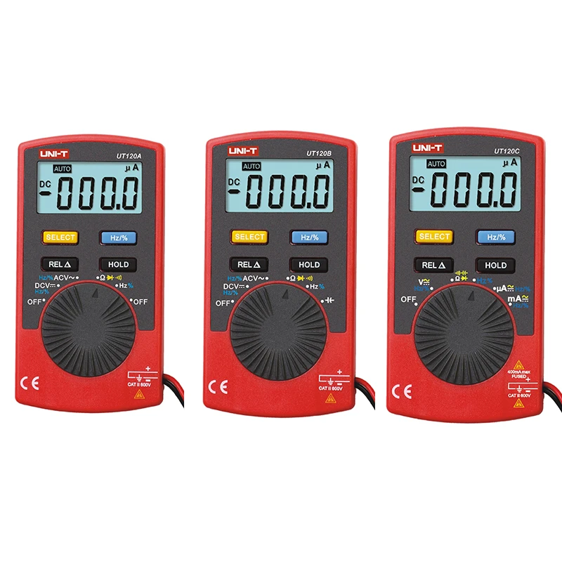 UNI-T UT120A UT120B UT120C Digital Multimeter 4000 Count Display Auto Range Multitester DC Voltage Meters Testers Multimeter
UNI-T UT120A UT120B UT120C Digital Multimeter 4000 Count Display Auto Range Multitester DC Voltage Meters Testers Multimeter