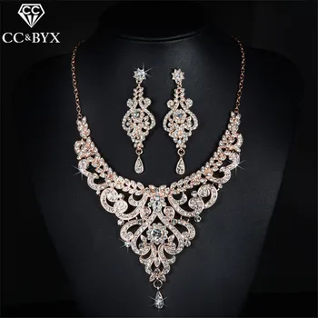 Vintage Jewelry Earring and Necklace Bridal Wedding Jewelry Sets Shinestone Crystal CZ Luxurious Party Accessories D020
Vintage Jewelry Earring and Necklace Bridal Wedding Jewelry Sets Shinestone Crystal CZ Luxurious Party Accessories D020