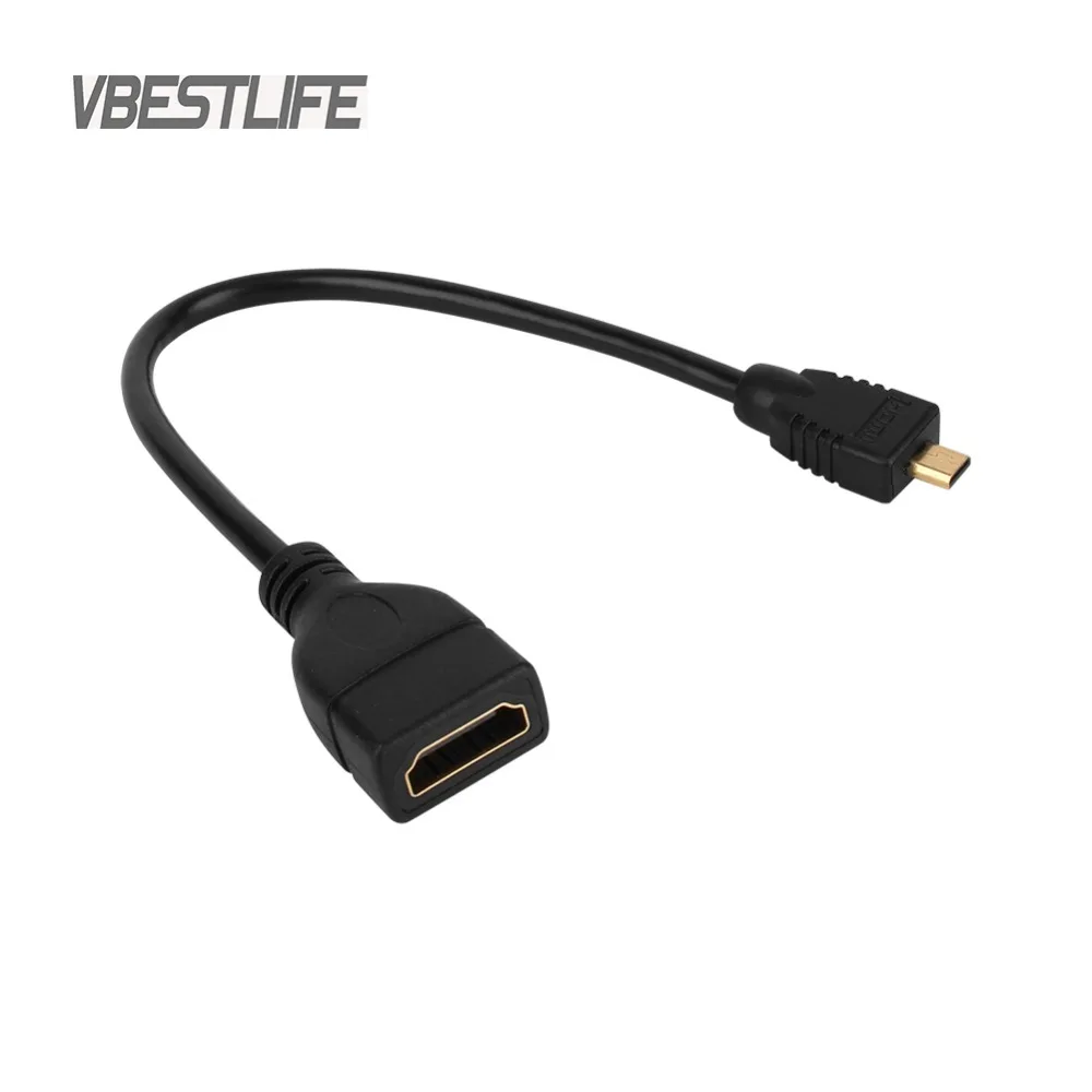 VBESTLIFE HDMI Cables HD 1080P Male to Female Micro HDMI to HDMI High Speed Adapter Cord Extension Cable Approx.15cm For HDTV
VBESTLIFE HDMI Cables HD 1080P Male to Female Micro HDMI to HDMI High Speed Adapter Cord Extension Cable Approx.15cm For HDTV