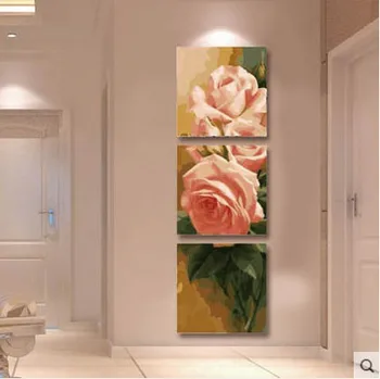 DIY digital painting painting living room decoration triple painting / 50150 fight three vertical version of the rose
DIY digital painting painting living room decoration triple painting / 50150 fight three vertical version of the rose