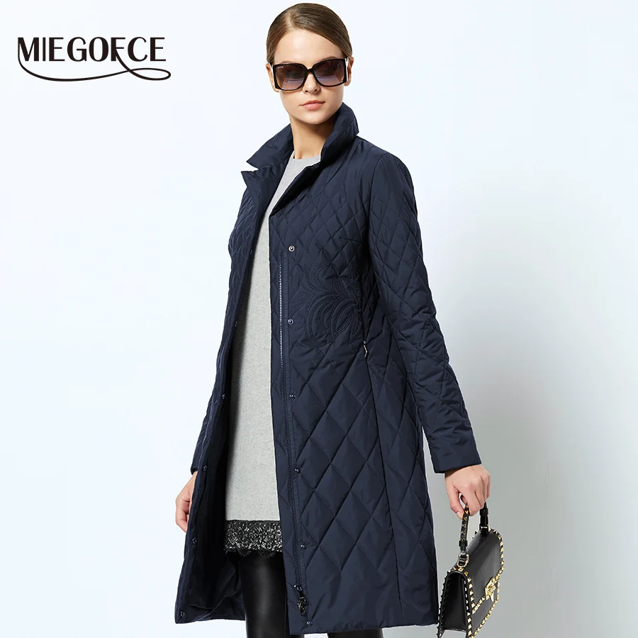 MIEGOFCE 2019 Spring Women Parka Coat Warm Jacket Women Thin Cotton Quilted Coat With Standing Collar New Collection Of Designer
MIEGOFCE 2019 Spring Women Parka Coat Warm Jacket Women Thin Cotton Quilted Coat With Standing Collar New Collection Of Designer