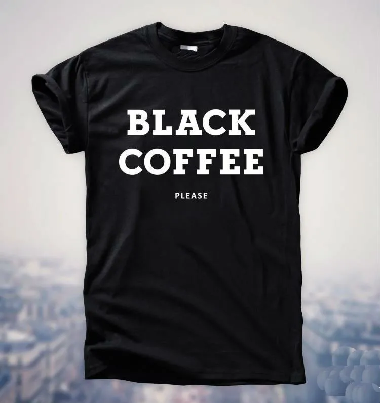 BLACK COFFEE PLEASE Letters Print Women T shirt Cotton Casual Funny Shirt For Lady Gray Black Top Tee Hipster F622
BLACK COFFEE PLEASE Letters Print Women T shirt Cotton Casual Funny Shirt For Lady Gray Black Top Tee Hipster F622