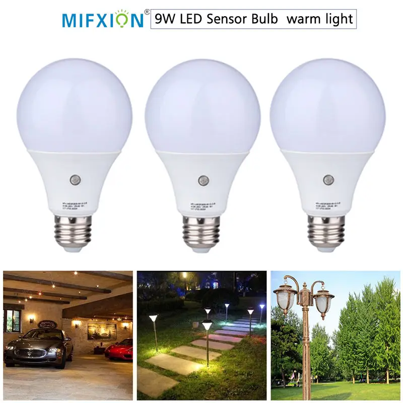 9W E27 Outdoor LED Sensor Light Bulb Auto light-control LED Lamp Bulb Automatic sensor energy-saving Led Light Bulb
9W E27 Outdoor LED Sensor Light Bulb Auto light-control LED Lamp Bulb Automatic sensor energy-saving Led Light Bulb