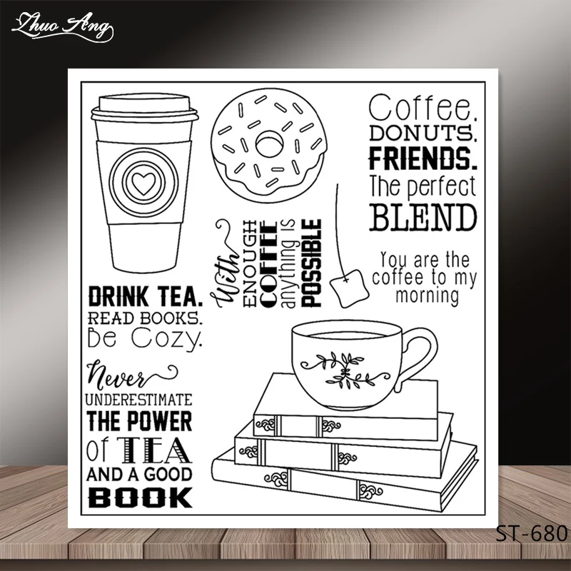 ZhuoAng Afternoon tea coffee and cookies Clear Stamps For DIY Scrapbooking/Card Making/Album Decorative Silicon Stamp Crafts
ZhuoAng Afternoon tea coffee and cookies Clear Stamps For DIY Scrapbooking/Card Making/Album Decorative Silicon Stamp Crafts