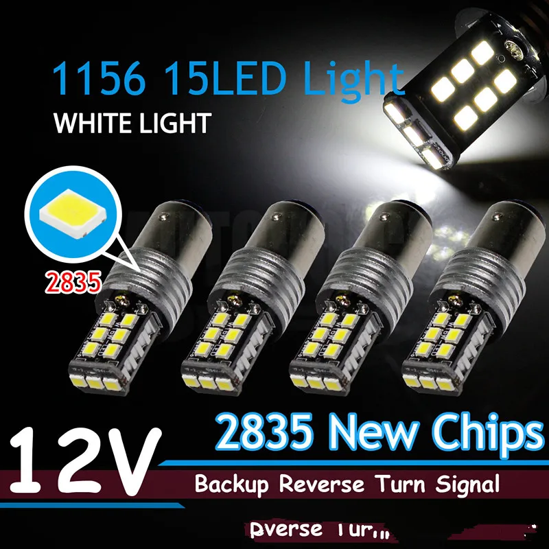 4 x 6000K Pure White 1156 BA15S 15-SMD 2835 LED Light Fog DRL Brake Reverse Globe Bulbs 12V
4 x 6000K Pure White 1156 BA15S 15-SMD 2835 LED Light Fog DRL Brake Reverse Globe Bulbs 12V