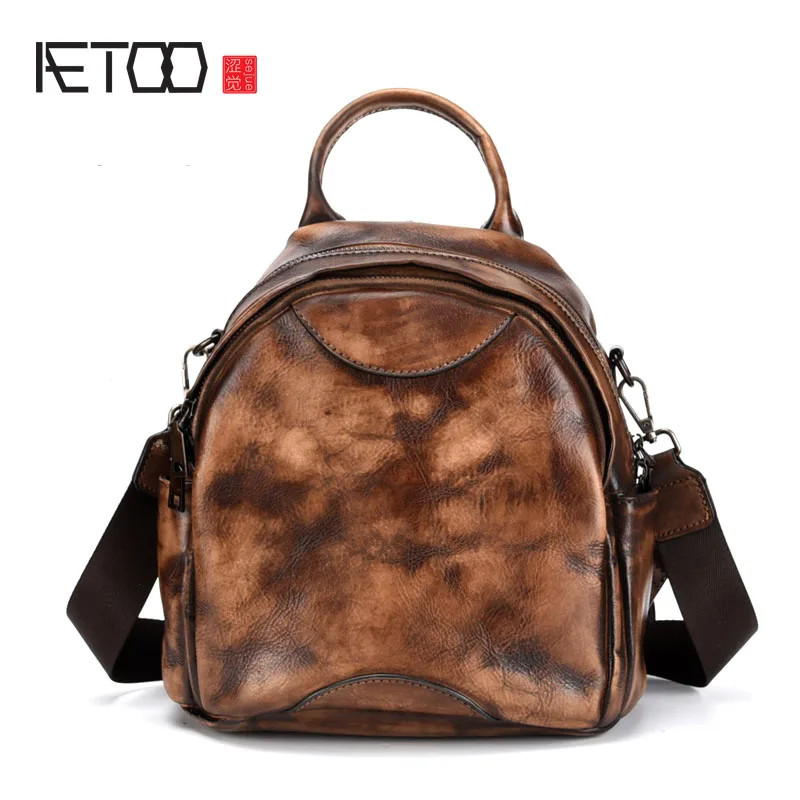 BJYL New hand-painted retro shoulder bag tree cream leather backpack casual simple leather first layer leather ladies bag
BJYL New hand-painted retro shoulder bag tree cream leather backpack casual simple leather first layer leather ladies bag
