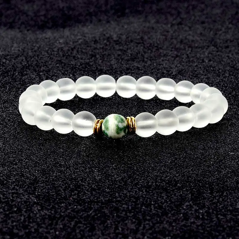 Fashion Elastic rope Beads Distance Bangles Bracelets for Women Vintage Round Frosted Transparent Beaded Bracelet Men Decoration
Fashion Elastic rope Beads Distance Bangles Bracelets for Women Vintage Round Frosted Transparent Beaded Bracelet Men Decoration