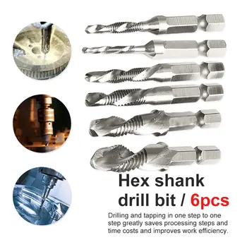 Hand Tools Hex shank drilling and tapping integrated composite wire tapping tap bit screw machine taps American high speed steel
Hand Tools Hex shank drilling and tapping integrated composite wire tapping tap bit screw machine taps American high speed steel