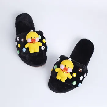 Home Slippers For Women 2018 Winter Warm Cozys Flock Flat Slippers Faux Fur Soft Little Yellow Duck Basic Shoes Women SA15
Home Slippers For Women 2018 Winter Warm Cozys Flock Flat Slippers Faux Fur Soft Little Yellow Duck Basic Shoes Women SA15