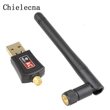 Chielecna Dual Band 600Mbps USB Wifi Adapter AC600 2.4GHz 5GHz WiFi with Antenna Computer Network Card Receiver 802.11b/n/g/ac
Chielecna Dual Band 600Mbps USB Wifi Adapter AC600 2.4GHz 5GHz WiFi with Antenna Computer Network Card Receiver 802.11b/n/g/ac