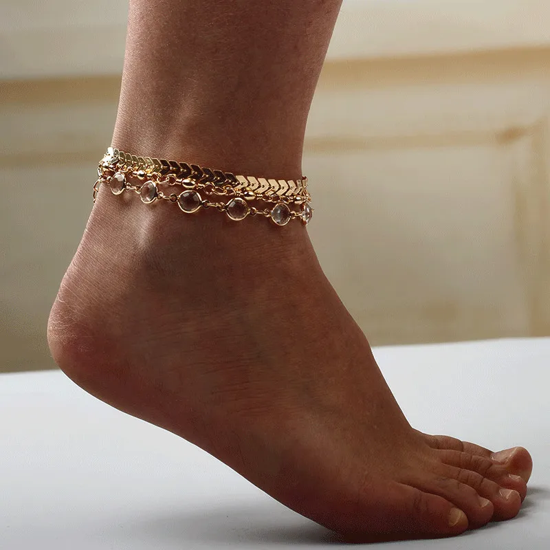 3pcs/set crystal Anklets for Women Foot Accessories Summer Beach Barefoot Sandals Bracelet ankle on the leg Female Ankle
3pcs/set crystal Anklets for Women Foot Accessories Summer Beach Barefoot Sandals Bracelet ankle on the leg Female Ankle
