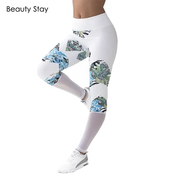 Beauty Stay Women High Waist Leggings Work Out Push Up Digital Printed Leaves Elastic Hot New Trends 2018 Girl Pants
Beauty Stay Women High Waist Leggings Work Out Push Up Digital Printed Leaves Elastic Hot New Trends 2018 Girl Pants