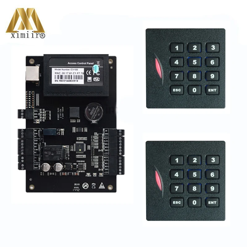 TCP/TP controller one door two ways card access control board C3-100 with 2PCS KR102E 125KHZ RFID card reader wiegand 26 reader
TCP/TP controller one door two ways card access control board C3-100 with 2PCS KR102E 125KHZ RFID card reader wiegand 26 reader