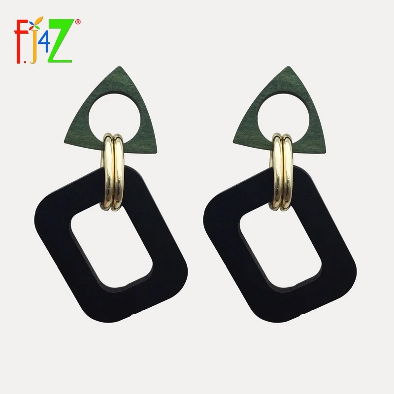 F.J4Z Fashion Drop Earrings For Women Wooden Oversize Geometric Zinc Alloy Bohemian Jewellries Earring Kolczyki damskie
F.J4Z Fashion Drop Earrings For Women Wooden Oversize Geometric Zinc Alloy Bohemian Jewellries Earring Kolczyki damskie
