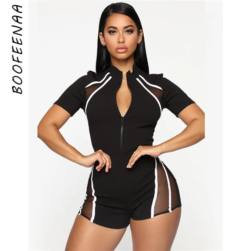 BOOFEENAA Mesh Spliced Zip Up Rompers Women Summer Outfit Sexy Biker Playsuit 2019 Fitness One Piece Bodycon Jumpsuit C87-AB76
BOOFEENAA Mesh Spliced Zip Up Rompers Women Summer Outfit Sexy Biker Playsuit 2019 Fitness One Piece Bodycon Jumpsuit C87-AB76
