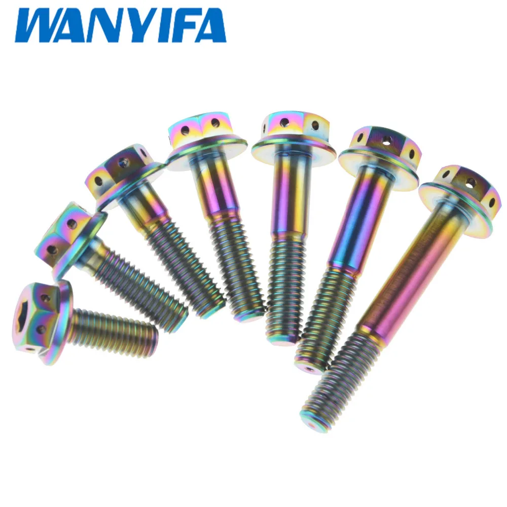 Wanyifa Titanium M10 x 20 25 30 35 40 45 55mm Pitch 1.5mm Hex Head Flange Screw Motorcycle Conversion Bolt Rainbow
Wanyifa Titanium M10 x 20 25 30 35 40 45 55mm Pitch 1.5mm Hex Head Flange Screw Motorcycle Conversion Bolt Rainbow