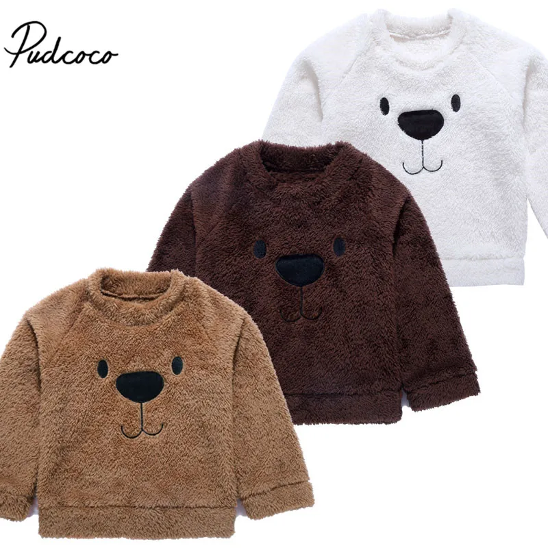 Pudcoco Cute Bear Kids Toddler Baby Girl Boy Plush Fur Long Sleeve Top Blouse Sweater Thick Warm Winter Outfits Clothes 1-5T
Pudcoco Cute Bear Kids Toddler Baby Girl Boy Plush Fur Long Sleeve Top Blouse Sweater Thick Warm Winter Outfits Clothes 1-5T
