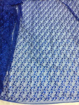 Royal blue french net lace fabric sparkly glued glitter african Tulle lace for women party dress
Royal blue french net lace fabric sparkly glued glitter african Tulle lace for women party dress