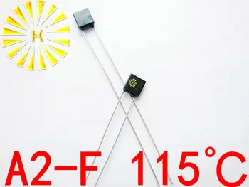 

100% Original A2-F 115 degree Thermal Cutoff RH115 Thermal-Links 2A 250V Black Square Temperature Fuse x 100PCS FREE SHIPPING