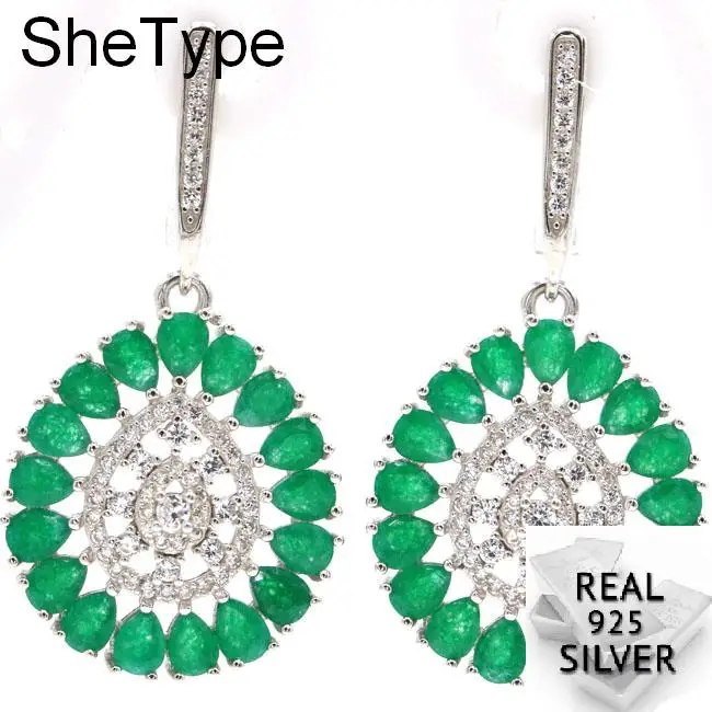 Romantic 8.29g Real Green Emerald Pink Kunzite Smokey Topaz Wedding Ladies 925 Solid Sterling Silver Earrings 38x20mm
Romantic 8.29g Real Green Emerald Pink Kunzite Smokey Topaz Wedding Ladies 925 Solid Sterling Silver Earrings 38x20mm
