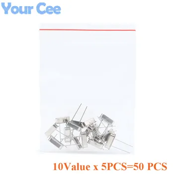 10Value x 5PCS=50 PCS Crystal Oscillators HC-49S Assortment Kit Quart Resonator 4M 6M 8M 12M 16M 20M 24M 25M 26M 27M
10Value x 5PCS=50 PCS Crystal Oscillators HC-49S Assortment Kit Quart Resonator 4M 6M 8M 12M 16M 20M 24M 25M 26M 27M