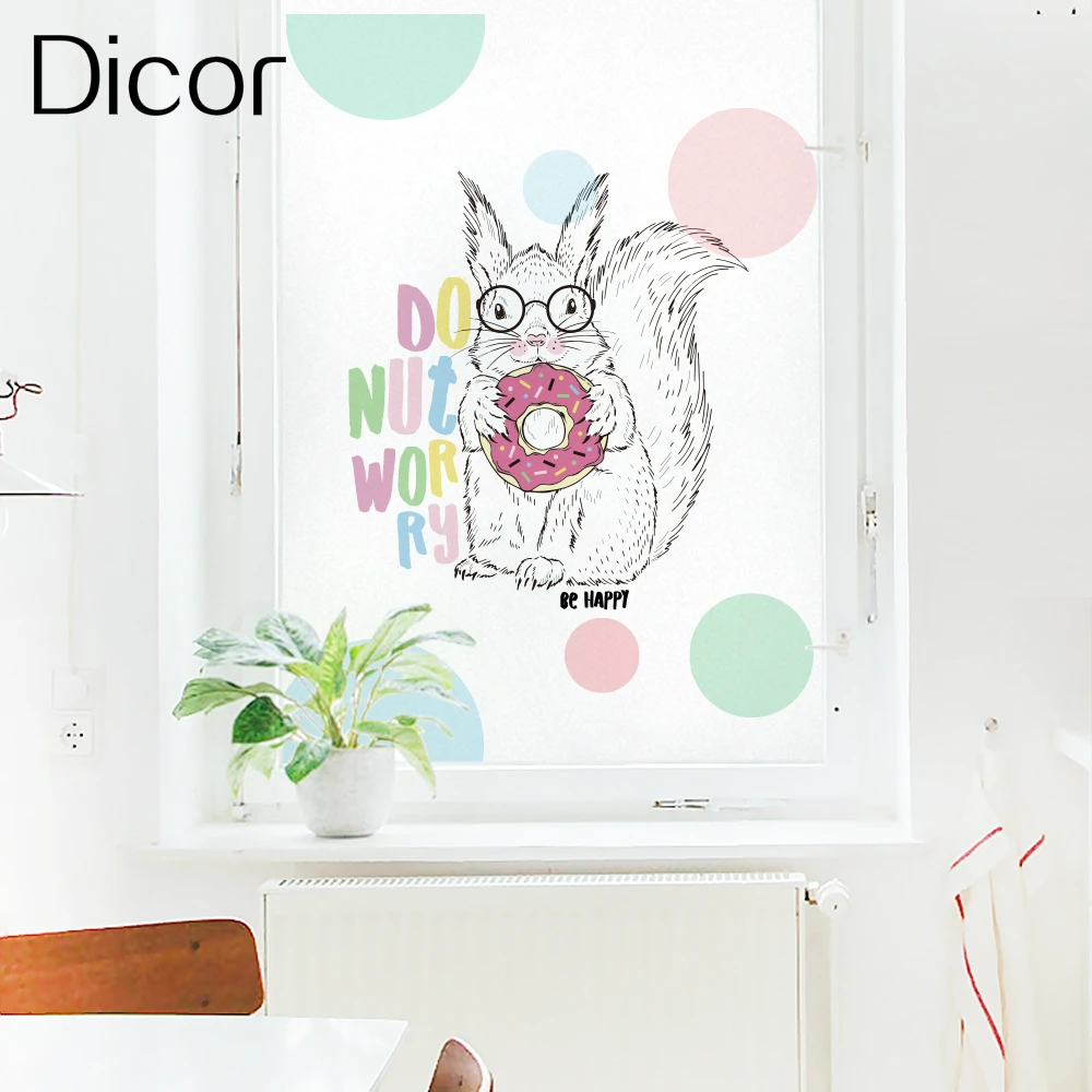 Squirrel Eating Donut Dicor Brand Cartoon Animal Window Film Digital Inkjet No Fade Vinyl Frosted Static Okenski Film Use Easy
Squirrel Eating Donut Dicor Brand Cartoon Animal Window Film Digital Inkjet No Fade Vinyl Frosted Static Okenski Film Use Easy