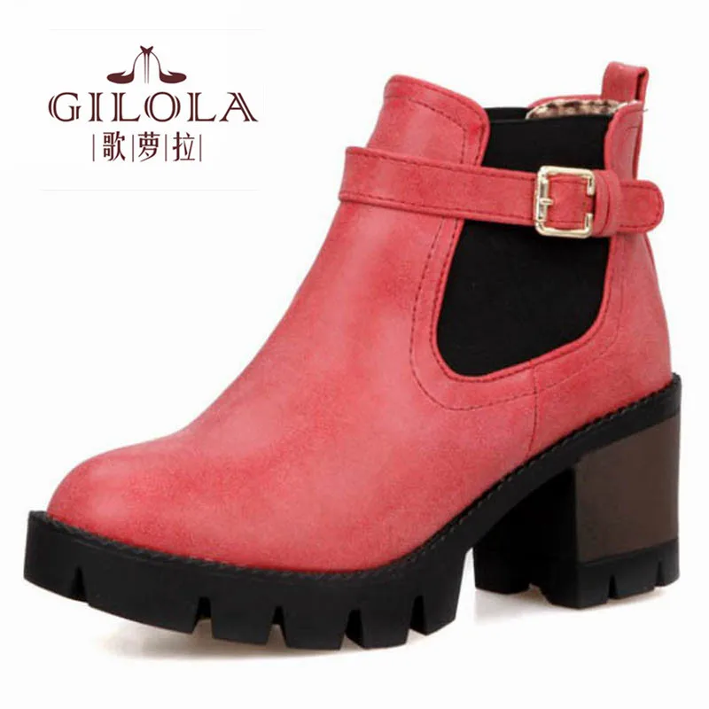 GILOLA Platform Ankle 6.5cm High Heels Women Boots Motorcycle Comfortable Shoes Woman Autumn Botas Thick Heels Black #Y0771963F
GILOLA Platform Ankle 6.5cm High Heels Women Boots Motorcycle Comfortable Shoes Woman Autumn Botas Thick Heels Black #Y0771963F