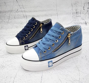 Thick Bottom Increase Within Low Upper Women's Shoes New Students Super Fire Side Zipper Denim Shoes Women's Casual Shoes
Thick Bottom Increase Within Low Upper Women's Shoes New Students Super Fire Side Zipper Denim Shoes Women's Casual Shoes