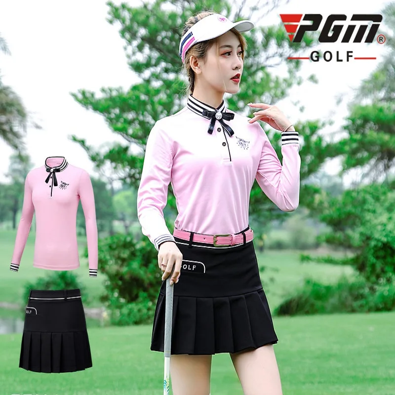 Pgm Golf Clothing Sports Ladies Fall Winter Ribbed Collar Trainning Long Sleeve T-shirt Women's Delicate Bow Golf Top Dry Shirts
Pgm Golf Clothing Sports Ladies Fall Winter Ribbed Collar Trainning Long Sleeve T-shirt Women's Delicate Bow Golf Top Dry Shirts